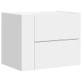 Table de chevet murale blanc 45x30x35 cm