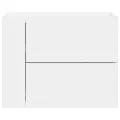 Table de chevet murale blanc 45x30x35 cm