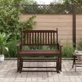 Banc balancelle marron 118x70x104,5 cm bois massif de peuplier