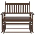 Banc balancelle marron 118x70x104,5 cm bois massif de peuplier