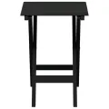 Table d’appoint pliable noir bois de peuplier massif