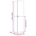 Buffet haut sonoma gris 45x42,5x185 cm bois d'ingénierie