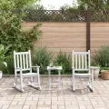 Chaises à bascule enfants lot de 2 blanc bois peuplier massif