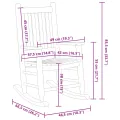Chaises à bascule enfants lot de 2 blanc bois peuplier massif