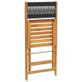 Chaises de jardin pliantes lot de 4 noir bois d'acacia massif
