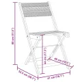 Chaises de jardin pliantes lot de 4 noir bois d'acacia massif