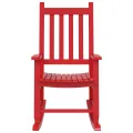 Chaise à bascule enfants rouge bois de peuplier massif