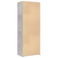 Buffet haut gris béton 70x42,5x185 cm bois d'ingénierie