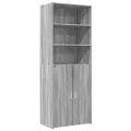 Buffet haut sonoma gris 70x42,5x185 cm bois d'ingénierie