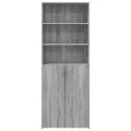 Buffet haut sonoma gris 70x42,5x185 cm bois d'ingénierie