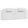 Lit avec matelas blanc 140x190 cm similicuir