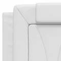 Lit avec matelas blanc 140x190 cm similicuir