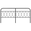 Tête de lit métal noir 200 cm