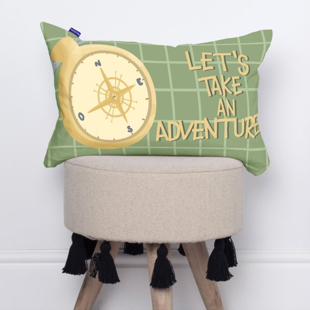 Fodera per cuscino HappyFriday Mr Fox World Trip Multicolore 50 x 30 c