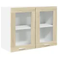 Armoire en verre suspendue Chêne sonoma 80x31x60 cm Aggloméré
