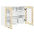 Armoire en verre suspendue Chêne sonoma 80x31x60 cm Aggloméré