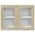 Armoire en verre suspendue Chêne sonoma 80x31x60 cm Aggloméré