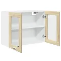 Armoire en verre suspendue Chêne sonoma 80x31x60 cm Aggloméré