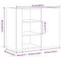 Armoire murale blanc 75x35x60 cm bois d'ingénierie