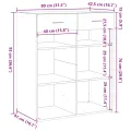 Buffet gris béton 80x42,5x93 cm bois d'ingénierie