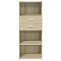 Buffet haut chêne sonoma 50x42,5x124 cm bois d'ingénierie