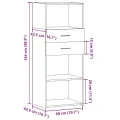 Buffet haut chêne sonoma 50x42,5x124 cm bois d'ingénierie