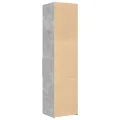 Buffet haut gris béton 45x42,5x185 cm bois d'ingénierie