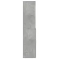 Buffet haut gris béton 80x42,5x185 cm bois d'ingénierie