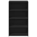 Buffet haut noir 70x41x124 cm bois d'ingénierie