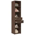 Buffet haut chêne marron 40x42,5x185 cm bois d'ingénierie