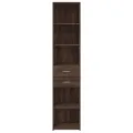 Buffet haut chêne marron 40x42,5x185 cm bois d'ingénierie