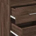 Buffet haut chêne marron 40x42,5x185 cm bois d'ingénierie