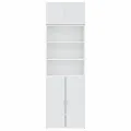 Armoire de rangement blanc 70x42,5x225 cm bois d'ingénierie