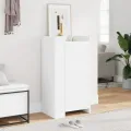Armoire à chaussures blanc 52x37,5x100 cm bois d'ingénierie