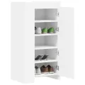 Armoire à chaussures blanc 52x37,5x100 cm bois d'ingénierie