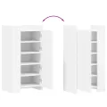 Armoire à chaussures blanc 52x37,5x100 cm bois d'ingénierie
