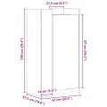 Armoire à chaussures blanc 52x37,5x100 cm bois d'ingénierie