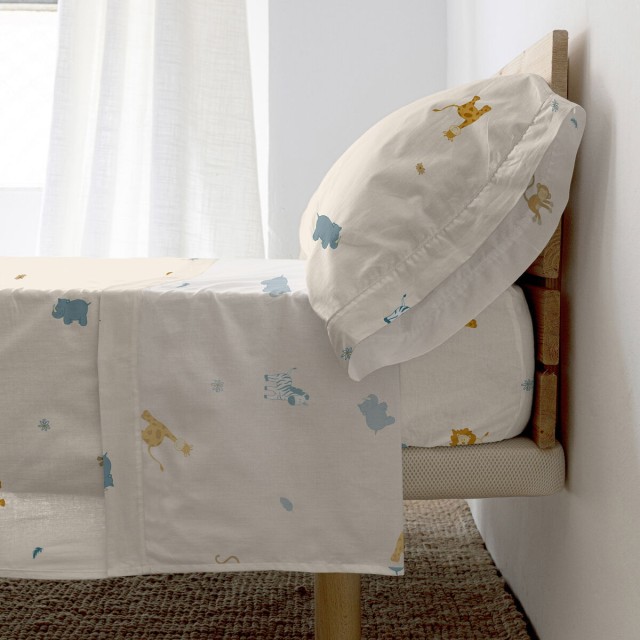 Jeu de draps HappyFriday HF Mini Animals Multicouleur Lit 1 persone 2