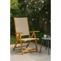 Chaises pliables de jardin lot de 6 bois d'acacia et textilène