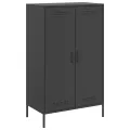 Buffet haut noir 68x39x113 cm acier