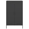 Buffet haut noir 68x39x113 cm acier