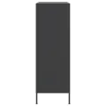 Buffet haut noir 68x39x113 cm acier