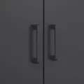 Buffet haut noir 68x39x113 cm acier