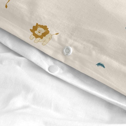 Parure de couette HappyFriday Mini Animals Multicouleur Lit de bébé 2