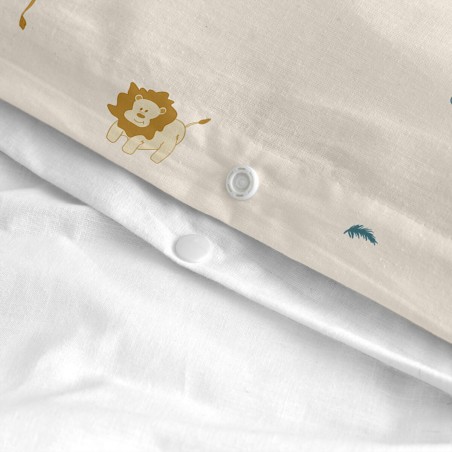 Dekbedovertrek set HappyFriday Mini Animals Multicolour Wieg voor baby