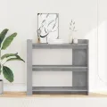 Table console gris béton 100x35x90 cm bois d'ingénierie