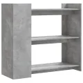 Table console gris béton 100x35x90 cm bois d'ingénierie