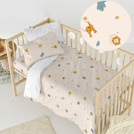 Dekbedovertrek set HappyFriday Mini Animals Multicolour Wieg voor baby