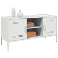 Meuble TV blanc 100,5x39x50,5 cm acier