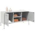 Meuble TV blanc 100,5x39x50,5 cm acier